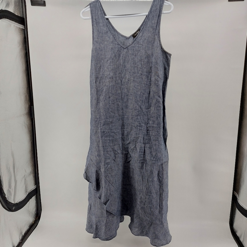 Lord & Taylor linen maxi lagen look dress Gray Size Medium
